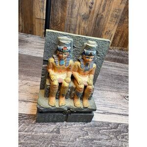 Egyptian Revival Double Pharaoh Trinket Box Jewelry Keepsake Decor